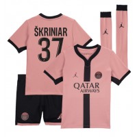 Camiseta Paris Saint-Germain Milan Skriniar #37 Tercera Equipación para niños 2024-25 manga corta (+ pantalones cortos)